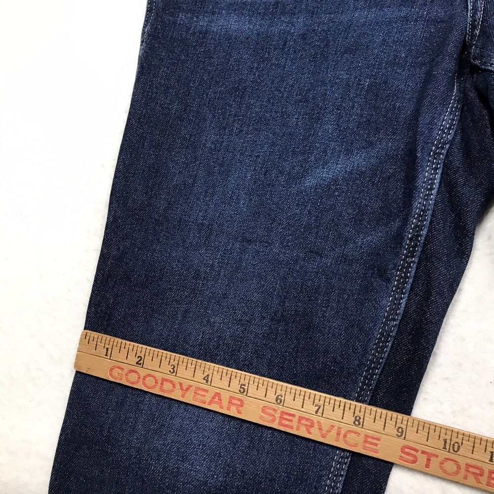 JUDY BLUE Cropped Straight Jeans Women 13/31 (34x27) Whiskered Dark Wash Stretch - Picture 7 of 14